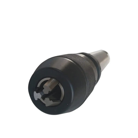 Keyless Drill Chuck Three Sixteenths To Three Quarters Inch With Morse Taper Five For Drill Presses And Lathes front view