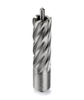 Annular cutter, 3/4 in diameter with Weldon shank, HSS steel, front view