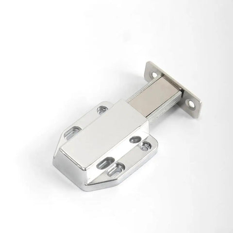 Silent Zinc Alloy Push To Open Cabinet Catch Latch, durable silver finish, for drawers and cupboards, Upgrade Kitchen Vibe With These Sleek Zinc Alloy Push To Open Cabinet Door Catch Latches Featuring Silent Release Mechanism For Smooth Drawer And Cupboard Access Plus Durable Silver Finish That Looks Totally Fresh In Any Home Setup.
