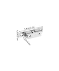 Stainless Steel Door Catch Latches Set, 4 Pack For Cabinets, Boats, And RVs, Ball Tension Roller Latch With Noise Reduction, dimensions shown.