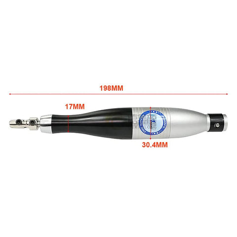 Pro Grade Electric Ultrasonic Reciprocating File And Die Grinder Polisher, 198mm long, 3mm chuck, for metal finishing.