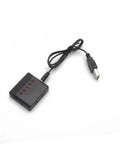 5 In 1 3.7V RC Drone Battery Charger For Quadcopter, Charges 5 Lipos At Once, LED Indicator Display, Durable Black Plastic Housing