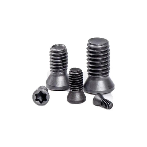 Five Pack M4x8 Insert Torx Screws Carbide Tool Swaps CNC Lathe Parts Hardware Precision Alloy Steel fasteners in various sizes.