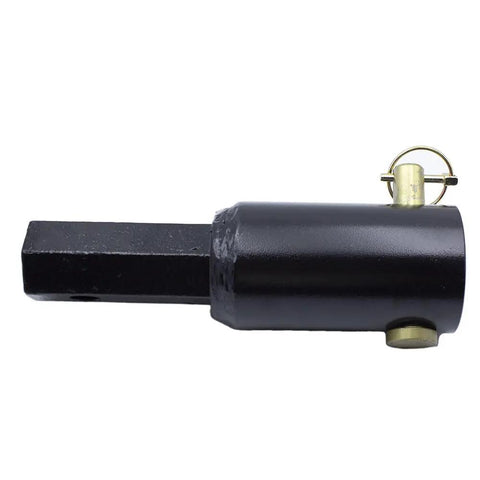 Heavy Duty Auger Bit Adapter Conversion From 2-9/16 Inch Female Round To 2 Inch Male Hex Shaft Beefy Drill Attachment