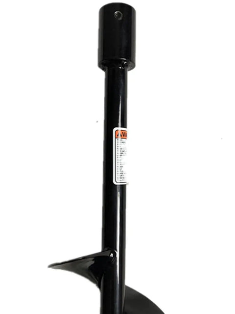 Earth Auger Spiral Drill Bit, 6 Inch Diameter, 36 Inch Length, Fishtail Point, Post Hole Digger, Universal Seven Eighth Inch Drive Shaft