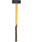 10 Pound Sledge Hammer for Heavy Duty Demolition with 35 Inch Fiberglass Handle, Overstrike Protection, front view