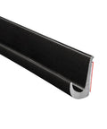 Black PVC flexible drip rail molding for cars, vans, and RVs, 1/2 inch height, 25 foot length, controls water runoff, easy install.