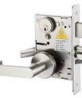Built Tough Commercial Heavy Duty Mortise Lock Handle Set For Entrance And Office Front Doors Reversible Latch Satin Stainless Housing Case