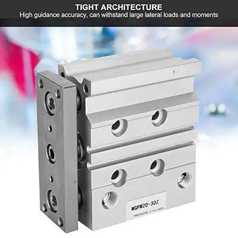 Three Rod Double Acting Air Cylinder Aluminum Alloy Pneumatic Cylinder With 20mm Bore And 20-100mm Stroke for industrial use
