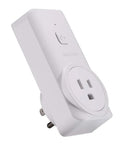 Wireless Thermostat Outlet With Digital Temperature Controller For Cooling And Heating, white plug-in design with power button visible.