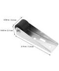 Rock Solid Four Piece Sliding Door Bottom Support Wheels Heavy Duty Rollers For Smooth Barn Door Gliding Quiet Caster Hardware With Dual Mounting Options Wear Resistant Design Zero Fuss Wardrobe Pulley Kit, silver steel roller with black wheel, dimensions shown.