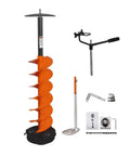 Cordless Beast Ice Drill Auger 6 Inch Kit With Centering Point Blade Drill Adapter Top Plate Ice Fishing Nylon Shaft
