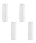 Self Stick Cabinet Drawer Pulls 4 Pack Clear Silicone Adhesive Handles For Dresser Cabinets Glass Doors Windows No Drill Install on white background