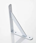 White Heavy Duty L Shaped Shelf Bracket Rock Solid Wall Mount, rust-free iron, corner support for shelves.