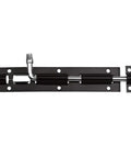 Solid As A Rock 12 Pc Black Lacquered Door Lock Latch Kit With 3 4 And 5 Inch Barrel Bolts Heavy Duty Hasp Staple Hardware showing a black barrel bolt.