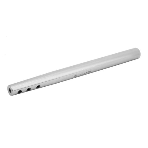 Badass Heavy Duty Tungsten Steel Mill Extension Holder Side Mounted For CNC Machinery And Lathes, long silver holder with three holes.