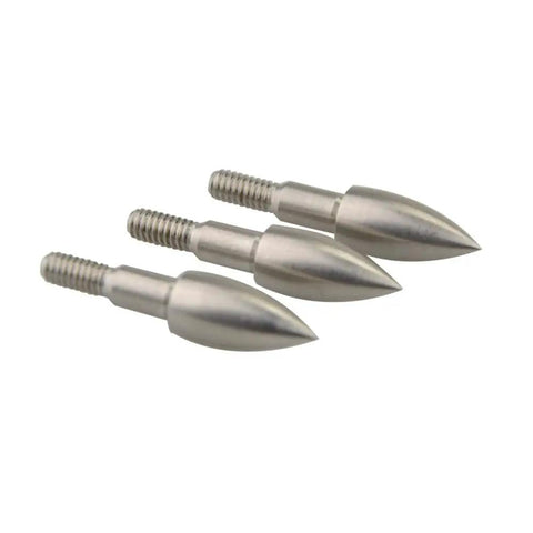 12 Pack Archery Field Points 100 125 150 200 250 300 350 Grain Screw In Arrow Heads Made Of Stainless Steel Silver for target practice