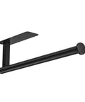No Drill Under Cabinet Paper Towel Holder With Self Adhesive Wall Mount, Matte Black 304 Stainless Steel Kitchen Rack