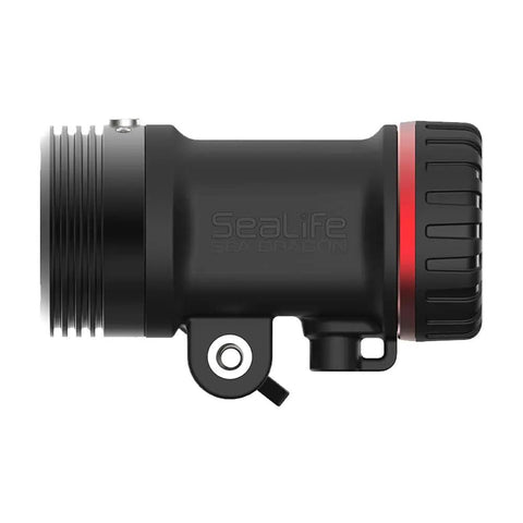Side view of Underwater Photo And Video Lighting Kit With 5000 Lumen Dragon Head, Color Boost, 120 Degree Beam, High CRI 90 sleeve