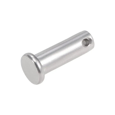 Single Hole Clevis Pins 10mm by 30mm Flat Head 304 Stainless Steel Link Hinge Pin Set of 5 Heavy Duty Durable Fasteners for Tools Machinery and DIY Projects, flat head and hole