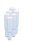 Premium Coffee Machine Water Filter Softens Hard Tap Water Acts As A Game Changer For Clean Brew Texture And Smooth Real Deal Flavor In Home Espresso Drip Makers pack of 6 white cartridges.