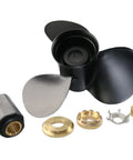 12 3/4 Inch Aluminum Outboard Propeller 21 Pitch 3 Blade 15 Spline Right Hand Rotation with hub and washer components