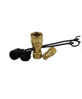 Brass Quick Disconnect Valve With FKM Seal ISO7241B 1 Quarter NPT For Carpet Cleaning Wands And Truck Mounts