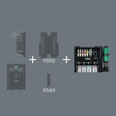 Tool Check Modular Imperial One 21 Piece Screwdriver Set For Manual And Power Screwdriving With One Quarter Inch Ratchet Kit