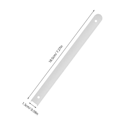 Heavy Duty Cabinet Drawer Tracks With Plastic And Metal Construction White Center Mount Slides For Shelves And Bins Noiseless Smooth Operation No Brainer Install Lightweight Runner System For Dresser Or Cabinet Use, 18.5cm x 1.5cm