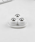 3pcs mini caster wheels on a white base for easy furniture mobility, featuring 360-degree swivel, self adhesive design.