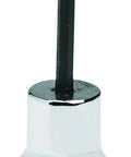 One Quarter Inch Drive Hex Bit Socket Two-Piece Design For Replacement Of Worn Bits 2.5mm chrome finish tool