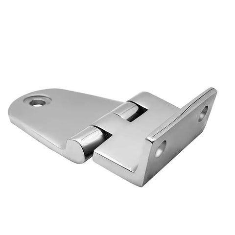 Rock Solid Polished Bent Plate Hinges Crafted From Quality 316 Stainless Steel Smooth Action Cabinet Door And Window Mounts Heavy Duty Loose Leaf Hardware Brackets 60X37Mm Single Unit, angled close-up view.
