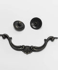 Vintage Drop Bail Cabinet Pulls 5.5 Inch 140mm Dresser Drawer Handles in Antique Bronze and Dark Antique Black Finishes set with screws