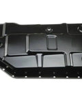 Straight Up Heavy Duty Gearbox Oil Pan Replacement For Automatic Transmissions Featuring Bulletproof Steel Construction Exact Oem Fitment And Rock Solid Everyday Driving Reliability 02T301211B, black steel gearbox oil pan.