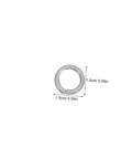 Premium Industrial Heavy Duty Split Lock Washers M10 Bright Silver Stainless Steel 100 Pack shown with dimensions of 1.5cm.