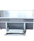 Heavy Duty 2.5 Yard Wide Self-Dumping Forklift Hopper With 4000 Lb Capacity, Steel Waste And Material Handling Bin front view.