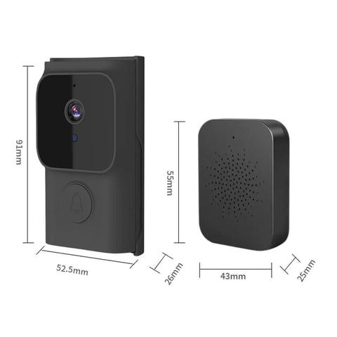 WiFi Smart Video Doorbell With 720P HD Camera And Built In Chime, Wireless Doorbell Cam With PIR Motion Alerts, Two Way Audio, Real Time