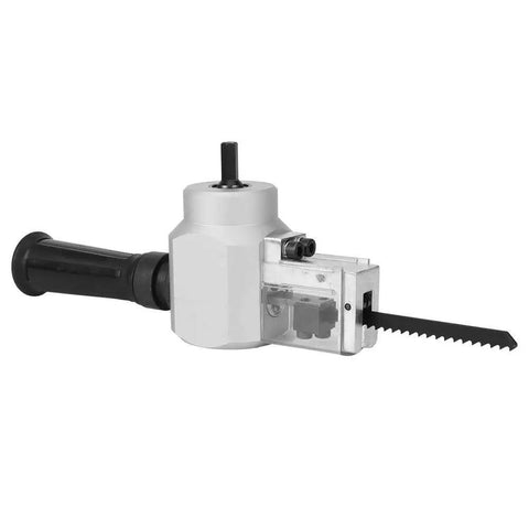 Dual Head Sheet Metal Cutter Nibbler Drill Attachment Kit With Wrench, electric drill attachment with cutting blade shown