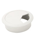 2 Inch Desk Grommet Kit Five Pack No Fuss For Easy Cable Management And Wire Organization, white removable lid close-up.