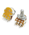 Eight Pack 100K Linear Taper Rotary Potentiometer With 15mm Knurled Shaft And Built In SPST Switch 5 Pin Carbon Film Pot