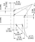 Technical diagram of 12V DC 30A General Purpose Contactor Relay For Starter Circuits And Appliance Controls UL CUL Approved