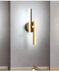 Super Slick Retro LED Wall Sconce With Full Copper Metal Base And Frosted Acrylic Shade, showcasing three lighting intensities.