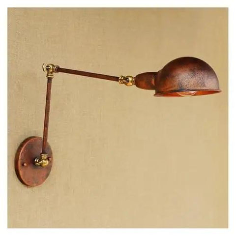 JGSYD Adjustable Long Arm Wall Sconce - Vintage Industrial Home Lighting Retro Loft Lamp with bronze finish, wall-mounted design.