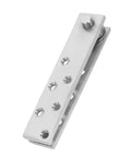 Heavy Duty 360 Degree Pivot Door Hinge Shaft Made From Super Durable Stainless Steel For Homes And Sheds Super Tough Furniture Hardware front view showing silver finish and mounting holes.