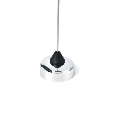 Close-up of Two Pack VHF NMO Antenna 136-174 MHz For 2 Meter Amateur Mobile Radio, stainless steel whip base