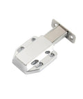 Upgrade Kitchen Vibe With These Sleek Zinc Alloy Push To Open Cabinet Door Catch Latches Featuring Silent Release Mechanism for silver latch detail.
