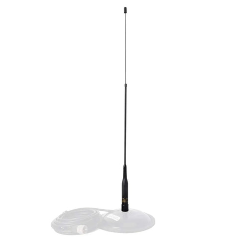 Tri Band VHF UHF Mobile Antenna For Ham Radios 137 174 180 260 400 480 MHz 100W 20 Inch Telescopic PL 259 UHF Male