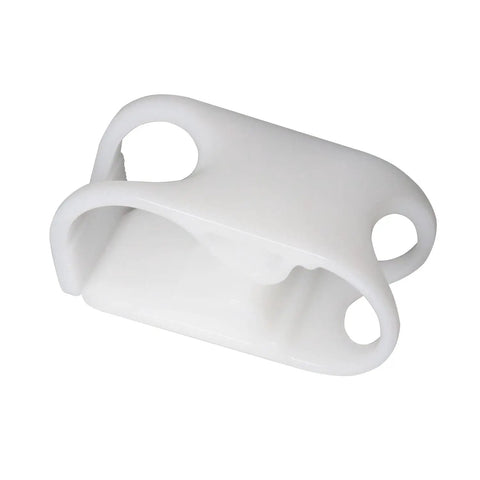 Two Pack One Half To Three Quarters Inch Tube OD Shut Off Hose Clamp With Adjustable Water Flow Control Clip White Plastic Pipe Clips