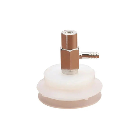 Pbt Series Two Layer Industrial Manipulator Pneumatic Rubber Suction Cup Chuck Pbt-06 White Gripper Vacuum Pad for handling flat items.