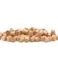 Premium Quarter Inch Maple Wood Plugs For Furniture Repair And Crafting, Flat Head Screw Hole Covers With Zero Gaps, Pack Of 500 stacked.